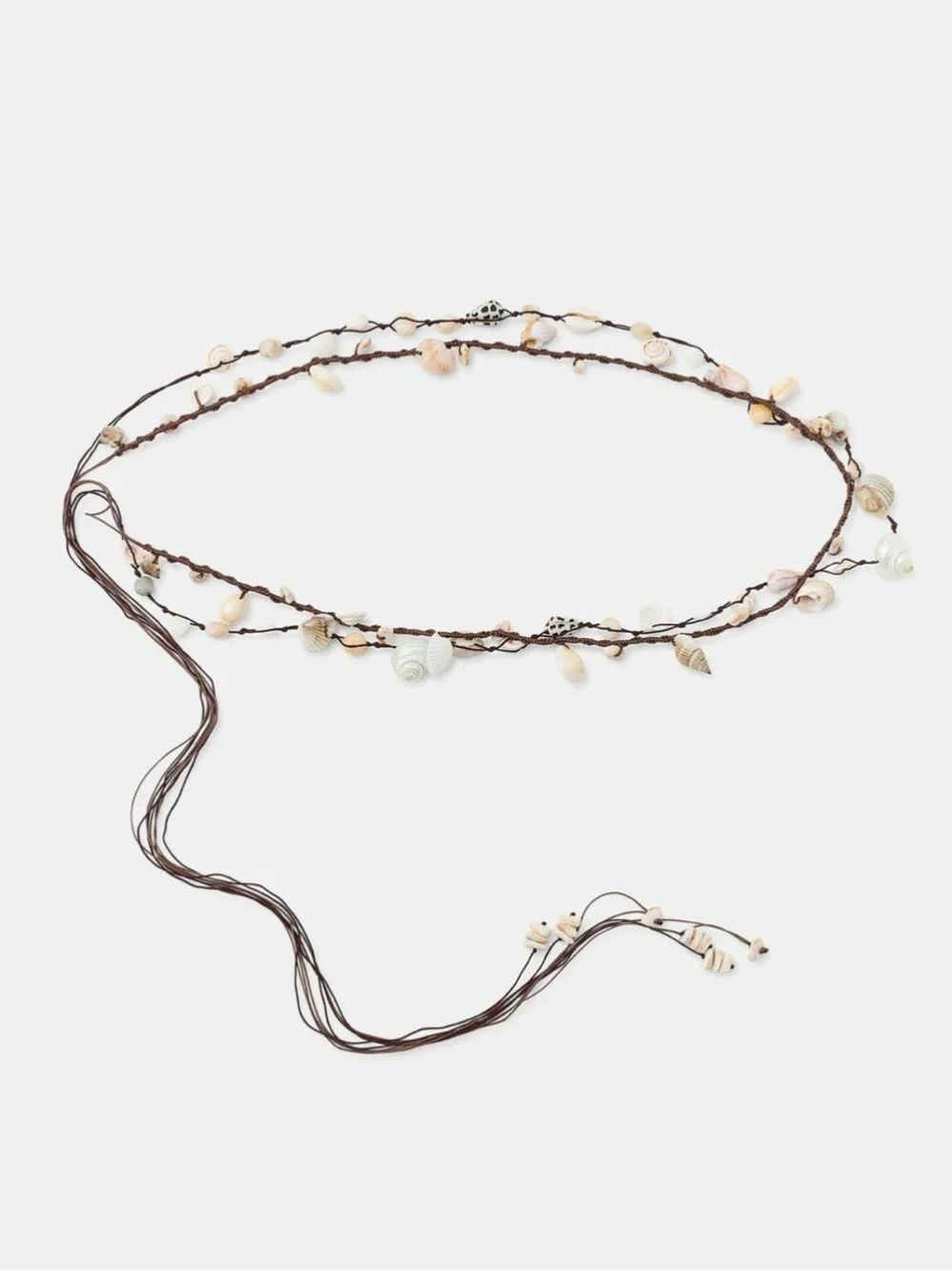 Zara Shell Cord Belt in Brown. Size US 32. Brand new!